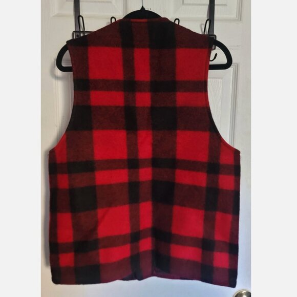 Vintage Filson USA Mackinaw Wool Hunting Vest Men 38 Red Buffalo Plaid Style 20 - Picture 5 of 10